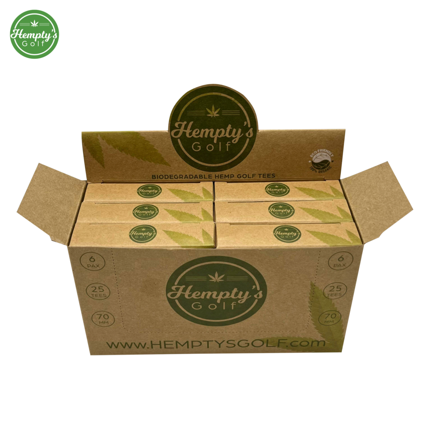 Hemp Golf Tee Full 150 cnt Box